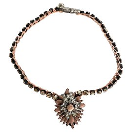 Collana Shourouk Rosa e Nera Cristalli Swarovski