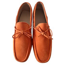 Tod's Gommini Loafer Orange Hirschleder Größe 45