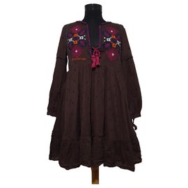 Camicetta ricamata in cotone Odd Molly Marrone