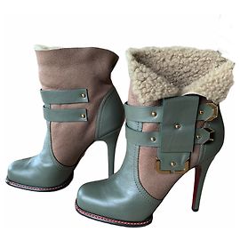 Autre Marque Botas GREY MER de piel y piel beige