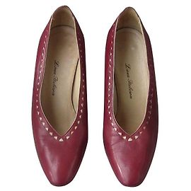 Zapatos de tacón Pollini de cuero burdeos 36.5