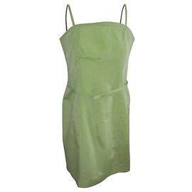Vestido bustier Alain Manoukian verde lima acetato Talla 44