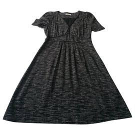 SESSUN Schwarz-Weiß-Kleid TM Neuwertig