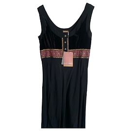 SATIN UND VELVET BALCK GALLIANO KLEID