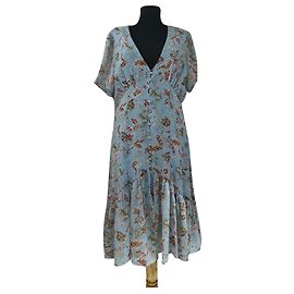 Autre Marque FOREVER UNIQUE Kleid aus Polyester blau mehrfarbig