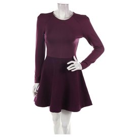 Vestido Kate Spade violeta de lana y rayón