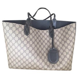 Borsa Tote reversibile Gucci Nero Monogramma Pelle