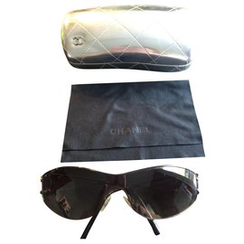 Chanel Maskenbrille Schwarz aus Stahl
