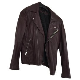 Iro Orome Bikerjacke aus Lammleder Dunkelrot