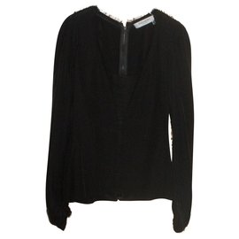 Saint Laurent Seidenbluse Schwarz