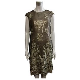Marchesa Metallisches Cocktailkleid