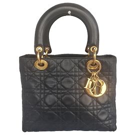 Dior Lady Dior Borsa in agnello nero