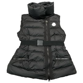 Giacca smanicata Moncler LABAS BELTED nera