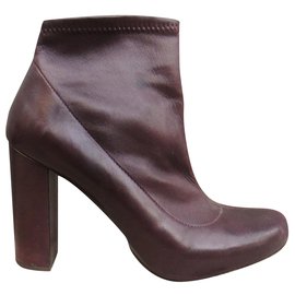 Chloé ankle boots dark brown lambskin 37.5
