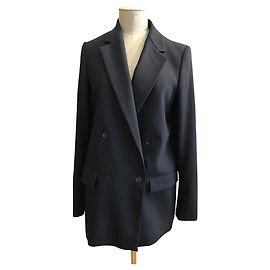 Stella Mc Cartney Chaqueta Oversize Stella McCartney Rayas Azul Marino y Negras