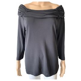 Blusa Coast de viscosa negra