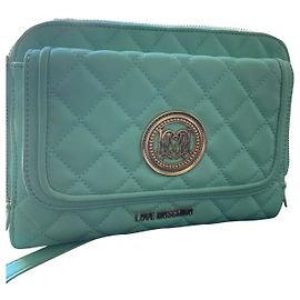 Portafoglio Love Moschino Verde Chiaro in Pelliccia