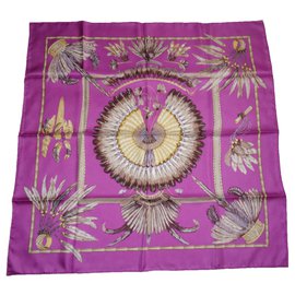 Sciarpa di seta Hermès Brasil Fuchsia