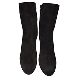Pierre Hardy Lowboots Black Suede and Silvery Lambskin