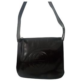 Borsa a mano Gucci Soho in vernice nera