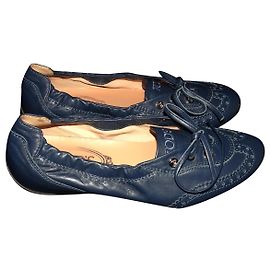 SNIKERS BASSE SCRUNCH IN PELLE CON LACCI TOD'S