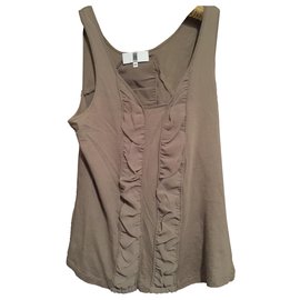Irene Van Ryb Baumwoll Top mit Trägern Khaki M