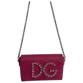 Dolce & Gabbana Minaudière in pelle verniciata fuschia