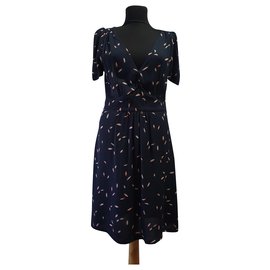 Vestido Sessun de viscosa azul