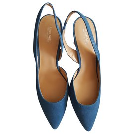 Décolleté Michael Kors in pelle blu navy