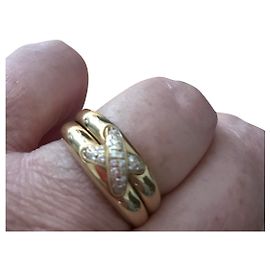 Chaumet Liens Ring aus Gelbgold und Diamanten Größe 55