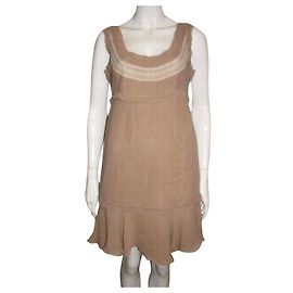 Vestido de seda nude de Temperley London