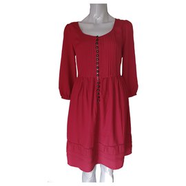 Vestido de seda rojo Apostrophe