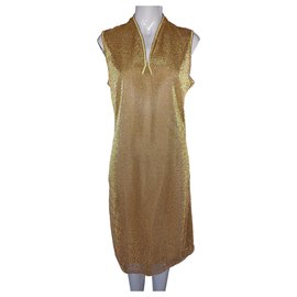 Autre Marque Vestido de cóctel dorado