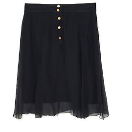 Chanel CHIFFON DI SETA NERO RASO FR36/38