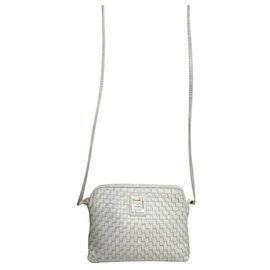 Vintage borsa tracolla pelle intrecciata - Fendi