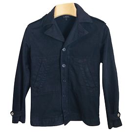 Giacca stile biker nera in cotone Apc