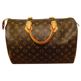 Louis Vuitton Speedy 35 Borsa a mano in pelle marrone