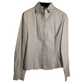 Camicia aderente Louis Vuitton in cotone azzurro
