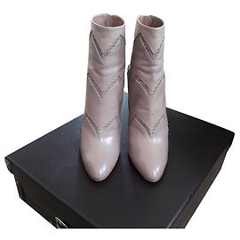 Botines Alaïa de piel color carne