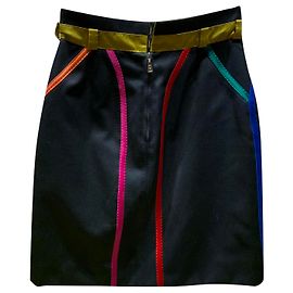 Minifalda Louis Vuitton de algodón negro rosa amarillo
