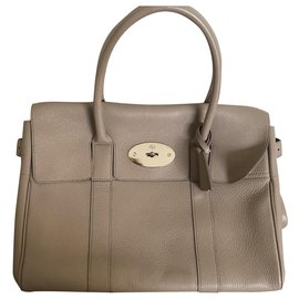 Borsa Mulberry in pelle beige