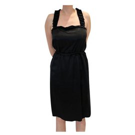 Robe courte en soie noire Yves Saint Laurent