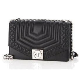 Philipp Plein Handtasche aus schwarzem Leder