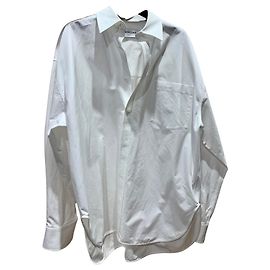 Camicia Balenciaga Oversize Bianca in Cotone