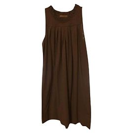 Vestido Alpha Massimo Rebecchi Gris Perla Algodón Talla 44