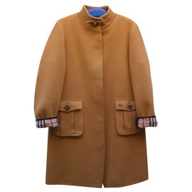 Abrigo de lana marrón Burberry