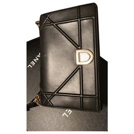 Borsa a mano Dior Diorama in pelle nera