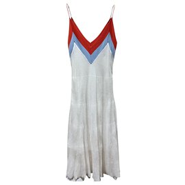 Abito Sandro in viscosa bianco rosso blu