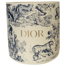 Dior Vaso in vetro soffiato Toile de Jouy Blu navy