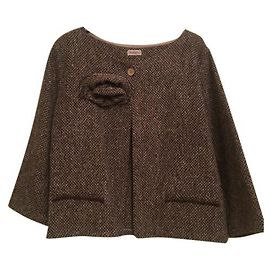 Autre Marque Rosmarino Tuscany Tweed Jacke aus Wolle Braun Beige